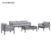 Corrosion-Resistant Powder-Coated Aluminum Sofa Set with Olefin Ropes SF3094