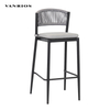 All-Weather Powder Coated Aluminum High Back Sling Seat Commercial Outdoor Patio Dining Bar Chair BY4042