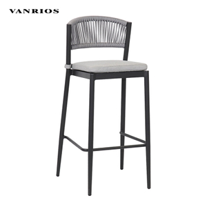 All-Weather Powder Coated Aluminum High Back Sling Seat Commercial Outdoor Patio Dining Bar Chair BY4042