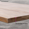 Modern Teak Wood Top Commercial Outdoor Dining Table Heavy-Duty Aluminum Frame Patio Furniture CT026