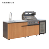 Heavy Duty Aluminum Modular Outdoor Kitchen with Grill & Fridge (KC-20)