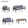 Contemporary Minimalist Modular Outdoor Aluminum Garden Sofa Luxury Patio Sectional Deep Seating Lounge Furniture GF2230